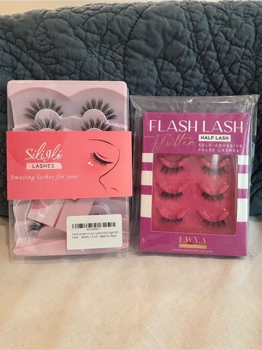 False Lash Bundle 3D Wispy Mink Look Half Lash Self Adhesive 2 boxes New